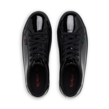 Detail view (Top view mapped) of Youth Womens Tovni Stack Patent Leather Black