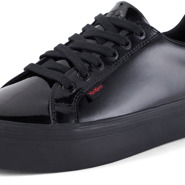 Detail view (close-up) of Youth Womens Tovni Stack Patent Leather Black