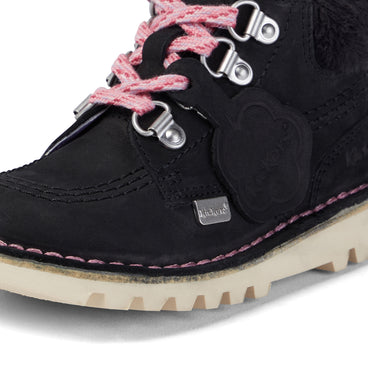 Detail view (close-up) of Infant Girls Kick Hi Winter Nubuck Black