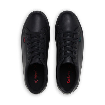 Detail view (Top view mapped) of Youth Womens Tovni Stack Leather Black