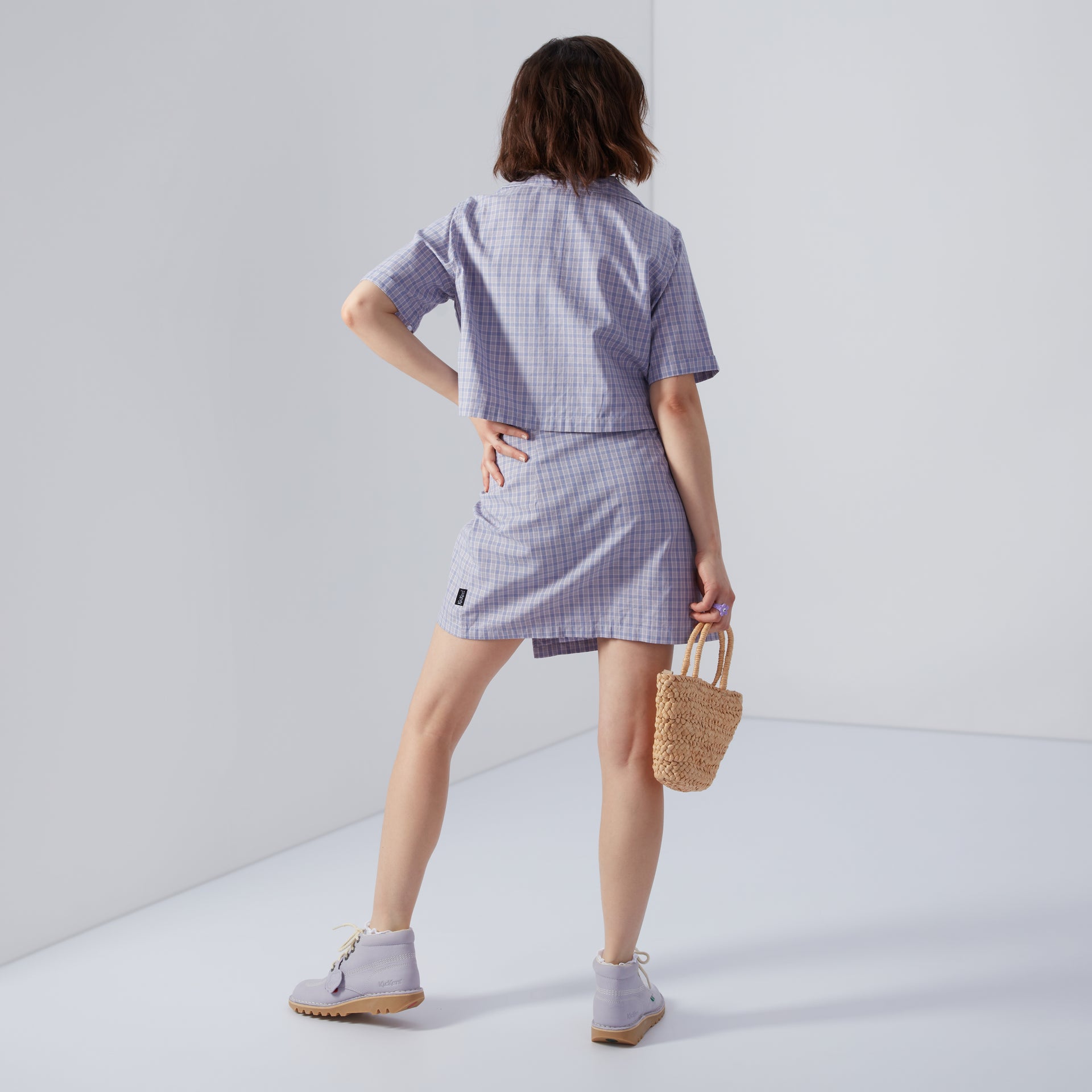 Cropped Checked Shirt