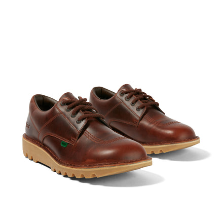 Front ¾ right of Adult Unisex Kick Lo Dark Brown
