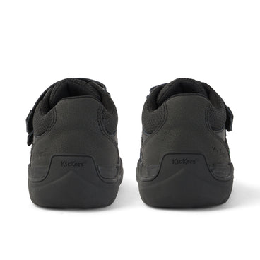 Back view of Infant Boys Stomper Mid Leather Black