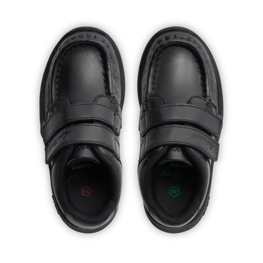 Detail view (Top view mapped) of Infant Boys Reasan Twin Vel Leather Black