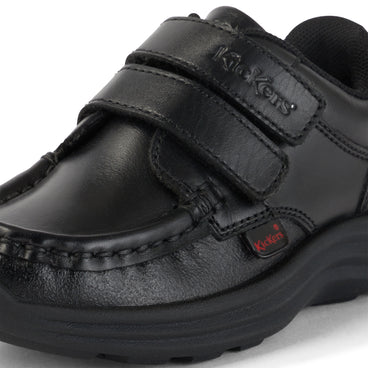 Detail view (close-up) of Infant Boys Reasan Twin Vel Leather Black