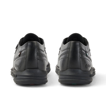 Back view of Youth Mens Reasan Moc Leather Black