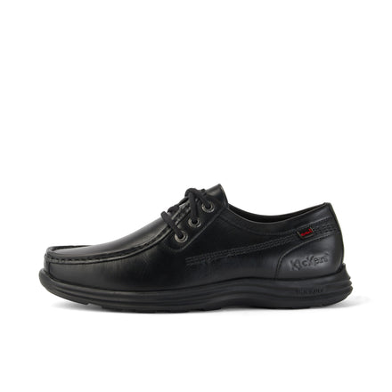 Left side view of Adult Mens Reasan Moc Leather Black