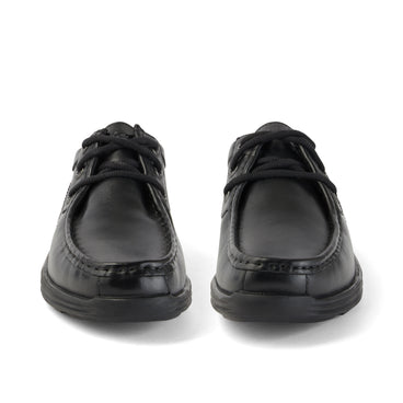 Front view of Adult Mens Reasan Moc Leather Black
