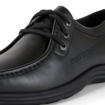 Detail view (close-up) of Adult Mens Reasan Moc Leather Black