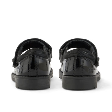 Back view of Infant Girls Lachly Star Mj Patent Leather Black