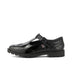 Left side view of Youth Womens Lachly Brogue T Bar Patent Leather Black