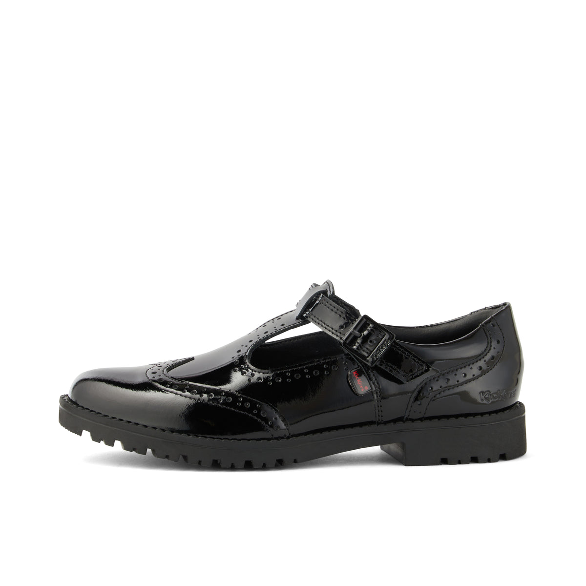 Lachly Brogue T Bar Patent Leather