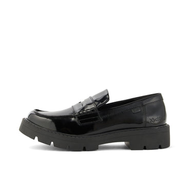 Left side view of Adult Womens Kori Loafer Leather Black