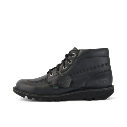Left side view of Youth Unisex Kick Hi Leather Alternative Black