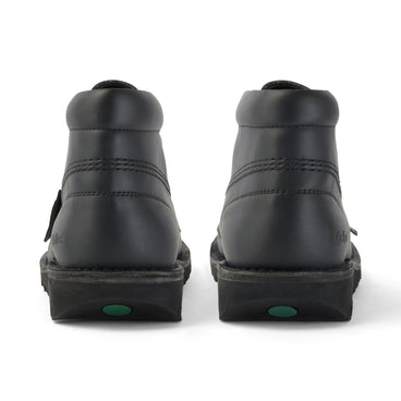 Back view of Youth Unisex Kick Hi Leather Alternative Black