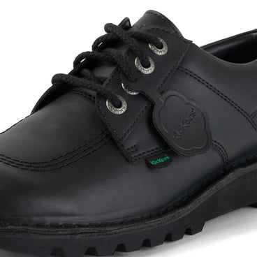 Detail view (close-up) of Adult Unisex Kick Lo Leather Alternative Black