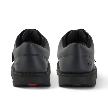 Back view of Youth Unisex Kick Lo Leather Alternative Black