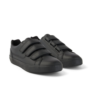 Front ¾ right of Adult Unisex Tovni Trip Leather Alternative Black