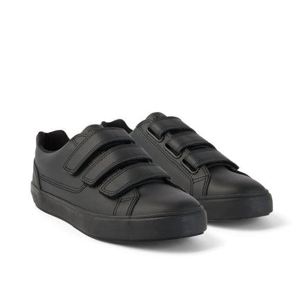 Front ¾ right of Adult Unisex Tovni Trip Leather Alternative Black