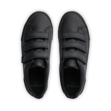 Detail view (Top view mapped) of Adult Unisex Tovni Trip Leather Alternative Black