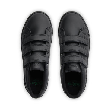 Detail view (Top view mapped) of Youth Unisex Tovni Trip Leather Alternative Black