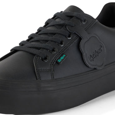 Detail view (close-up) of Adult Womens Tovni Stack Leather Alternative Black