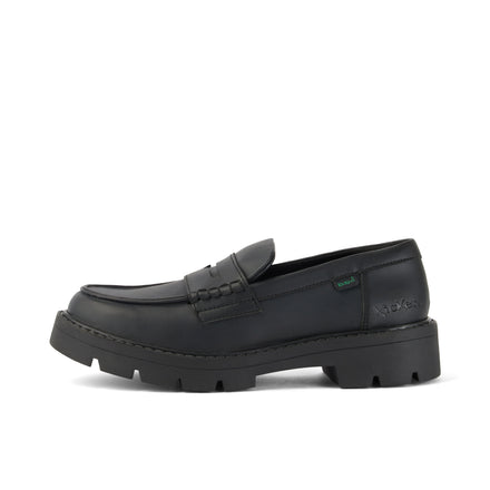 Left side view of Adult Womens Kori Loafer Leather Alternative Black