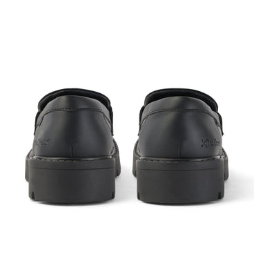 Back view of Adult Womens Kori Loafer Leather Alternative Black