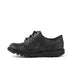 Left side view of Junior Unisex Kick Lo Leather Alternative Black