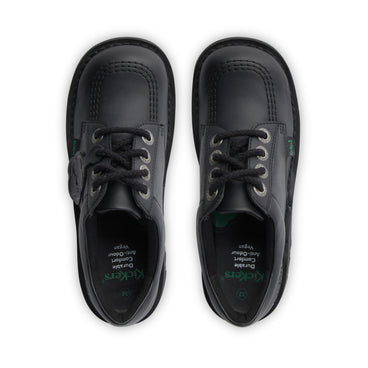 Detail view (Top view mapped) of Junior Unisex Kick Lo Leather Alternative Black