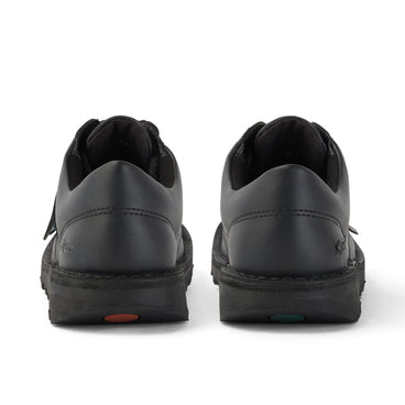 Back view of Junior Unisex Kick Lo Leather Alternative Black