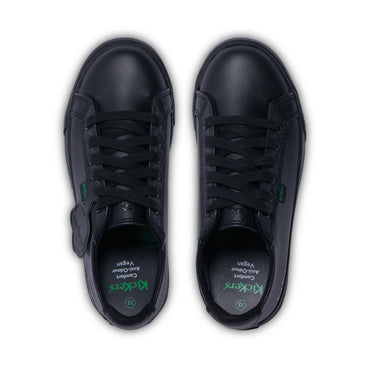 Detail view (Top view mapped) of Junior Unisex Tovni Lacer Leather Alternative Black