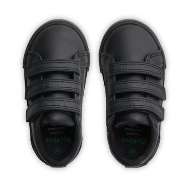 Detail view (Top view mapped) of Infant Unisex Tovni Trip Leather Alternative Black