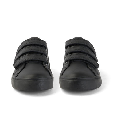 Front view of Junior Unisex Tovni Trip Leather Alternative Black