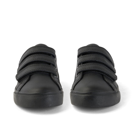 Front view of Junior Unisex Tovni Trip Leather Alternative Black