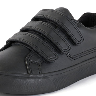 Detail view (close-up) of Junior Unisex Tovni Trip Leather Alternative Black