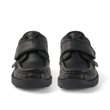 Front view of Infant Unisex Reasan Strap Leather Alternative Black