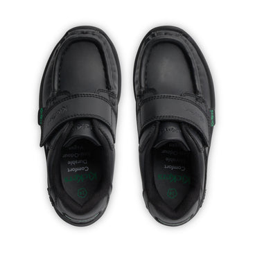 Detail view (Top view mapped) of Infant Unisex Reasan Strap Leather Alternative Black