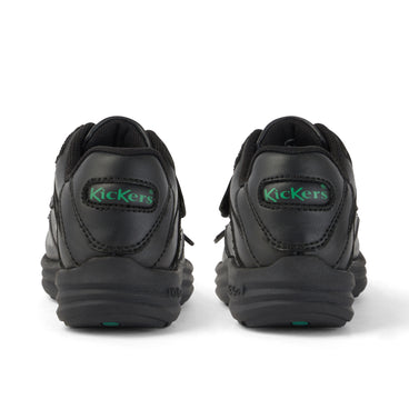 Back view of Infant Unisex Reasan Strap Leather Alternative Black