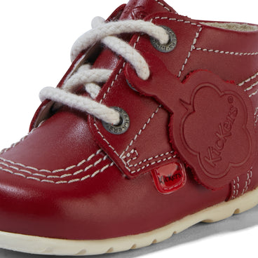 Detail view (close-up) of Baby Kick Hi Leather Red