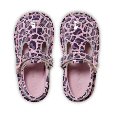 Detail view (Top view mapped) of Infant Girls Kick T Leopard Patent Leather Pink