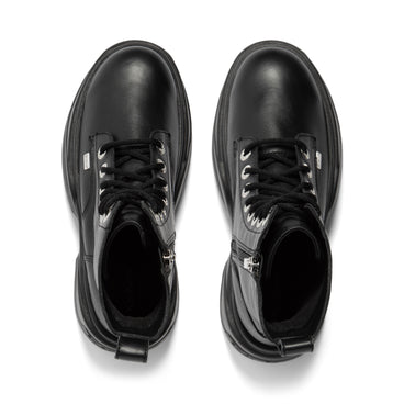 Detail view (Top view mapped) of Adult Unisex Kade Boot Leather Black