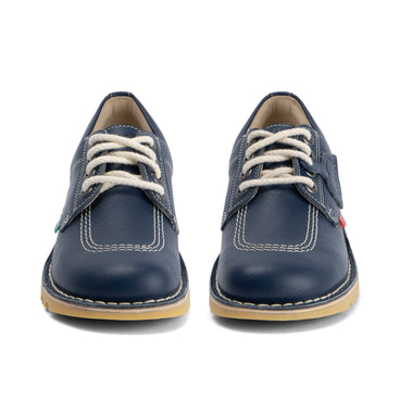 Front view of Adult Unisex Kick Lo Leather Navy