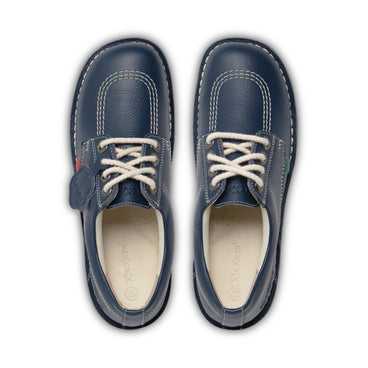Detail view (Top view mapped) of Adult Unisex Kick Lo Leather Navy