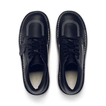 Detail view (Top view mapped) of Adult Unisex Kick Hi Stack Leather Alternative Black