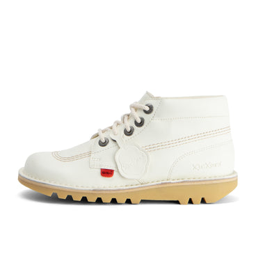 Left side view of Adult Unisex Kick Hi Leather Alternative White