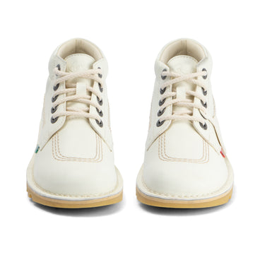 Front view of Adult Unisex Kick Hi Leather Alternative White