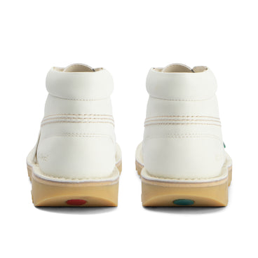 Back view of Adult Unisex Kick Hi Leather Alternative White