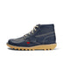 Left side view of Adult Unisex Kick Hi Leather Alternative Navy