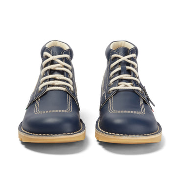 Front view of Adult Unisex Kick Hi Leather Alternative Navy